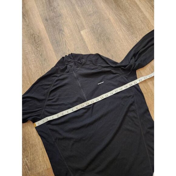 Patagonia Capilene Base Layer 1/4 Zip polyester men's Large Black Longsleeve - Picture 7 of 7